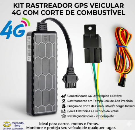 Rastreador J16 4G com chicote e relé